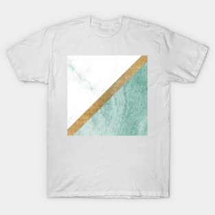 Marble luxe - jade teal T-Shirt